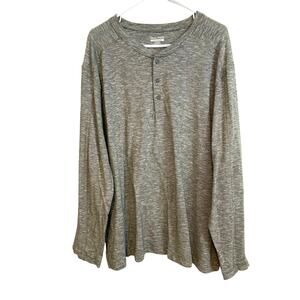 NWT Falls Creek Men's Green Performance Henley Long Sleeves 3X Casual Y2k